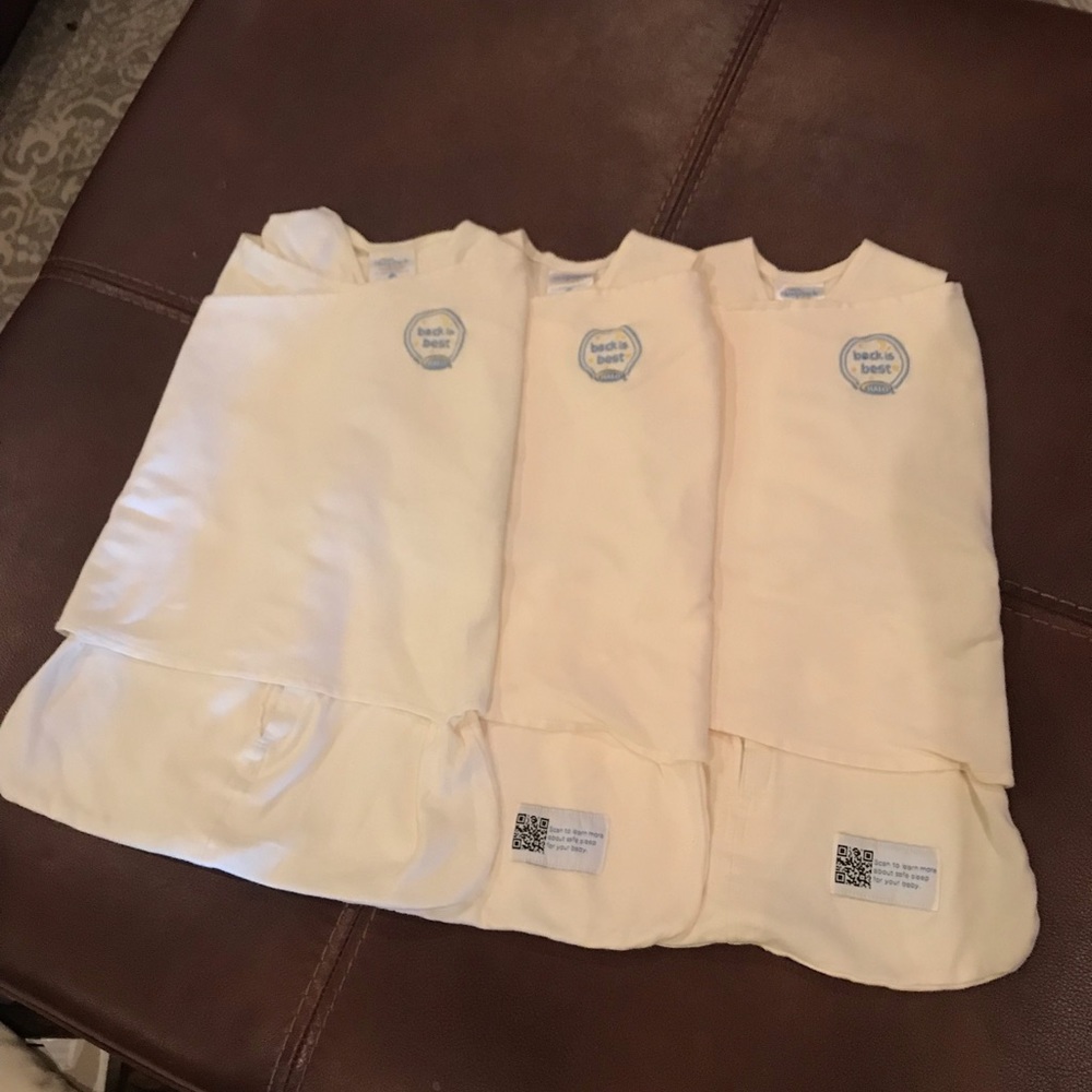 Halo - 3 Cream SleepSack Swaddles NB